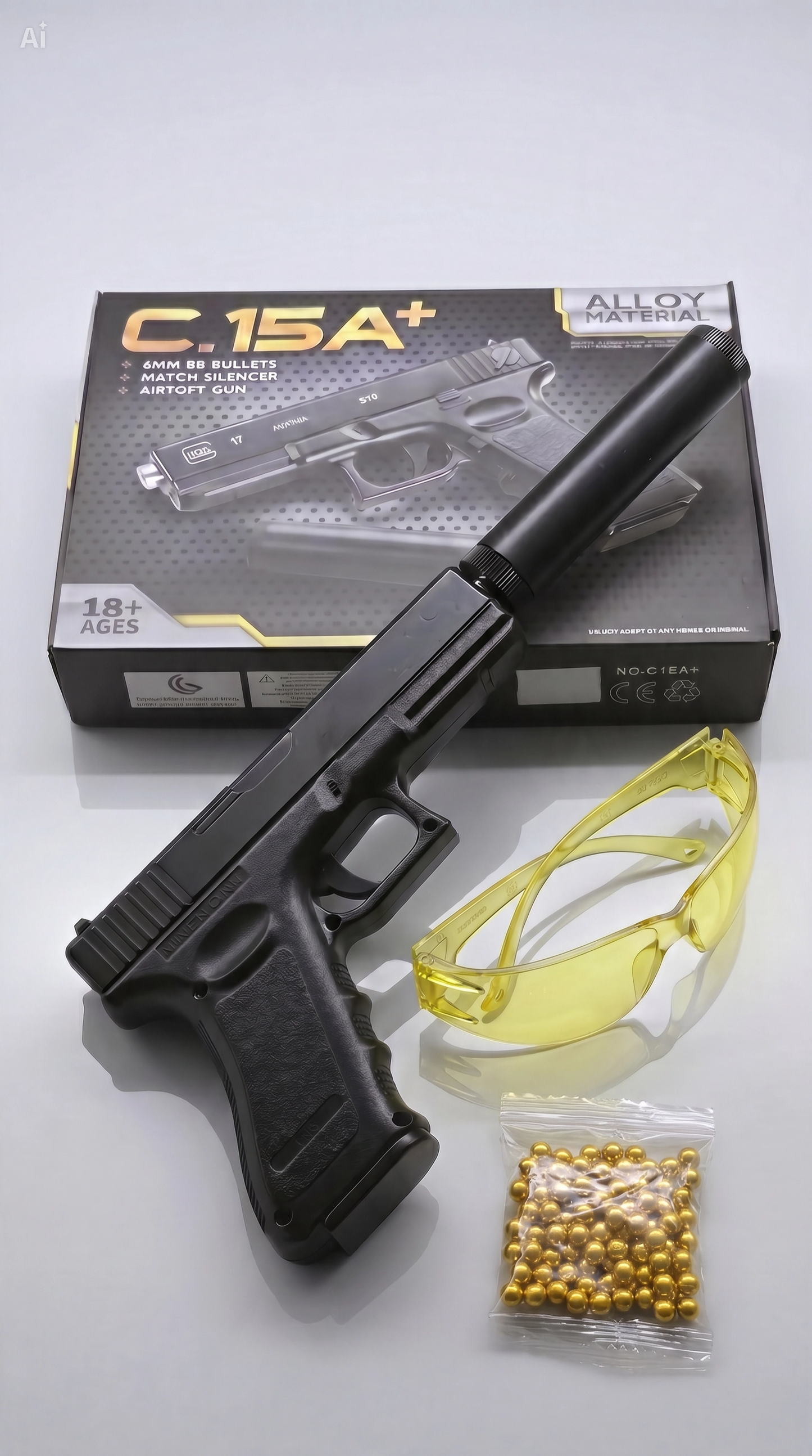 სათამაშო - GLOCK 17 - Model C15A+